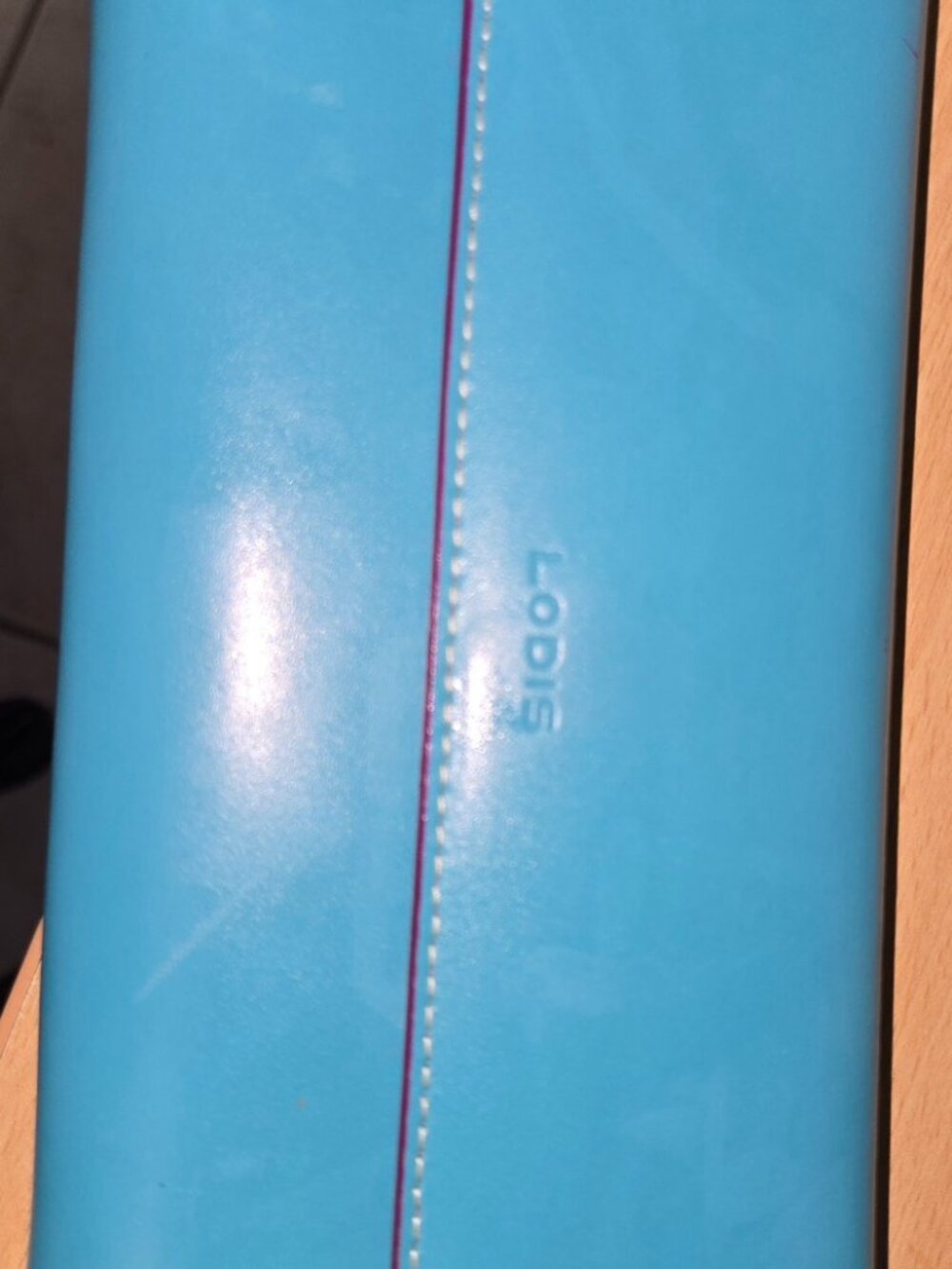 Lodis Genuine Leather Wallet Organizer Clutch Blue & Magenta Colorblock